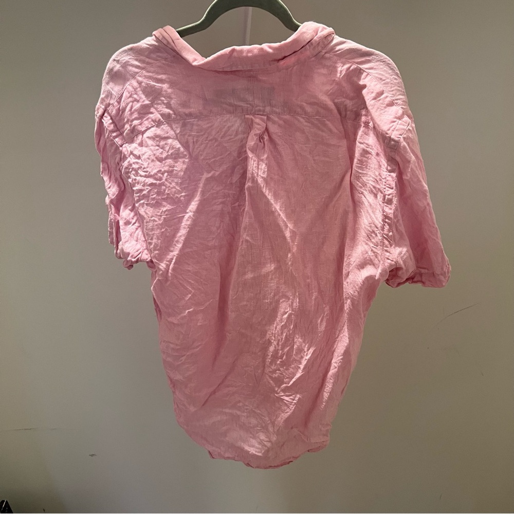 Men's Pink Polo Ralph Lauren Linen Button Down Shirt - Picture 3 of 3